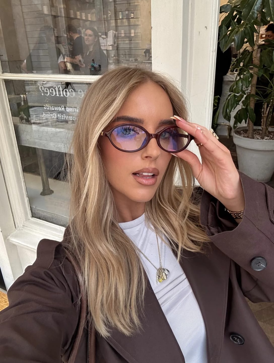Customer photo review of Classic Cropped Trench Coat