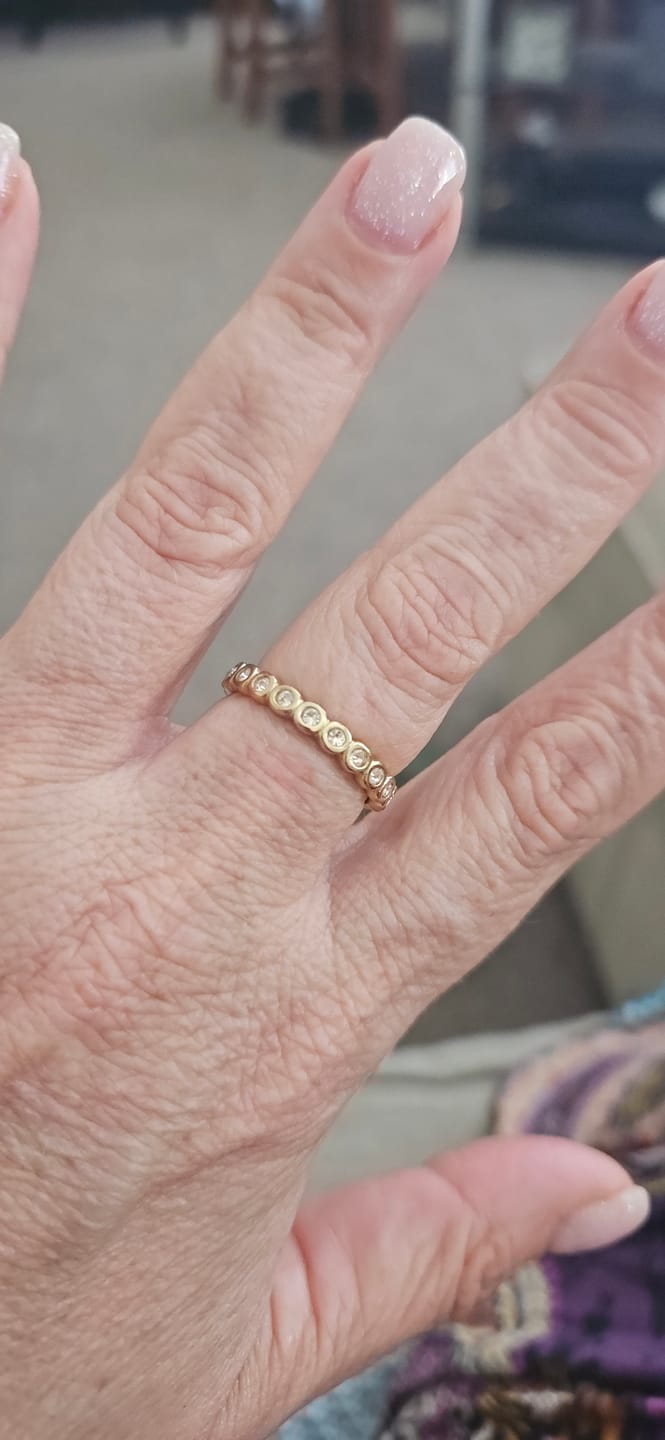 Customer photo review of Bezel Tennis Ring
