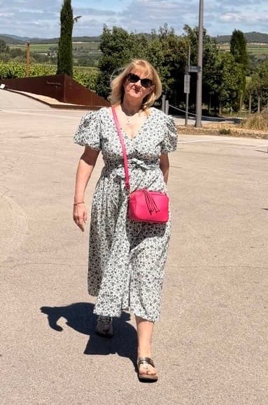 Customer photo review of Allover Flower Vines Cotton Poplin Fabric