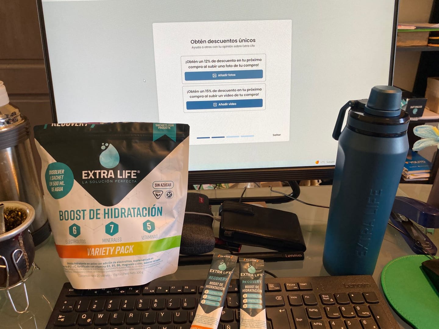 Customer photo review of Botella Térmica Acero Inoxidable 750 ml