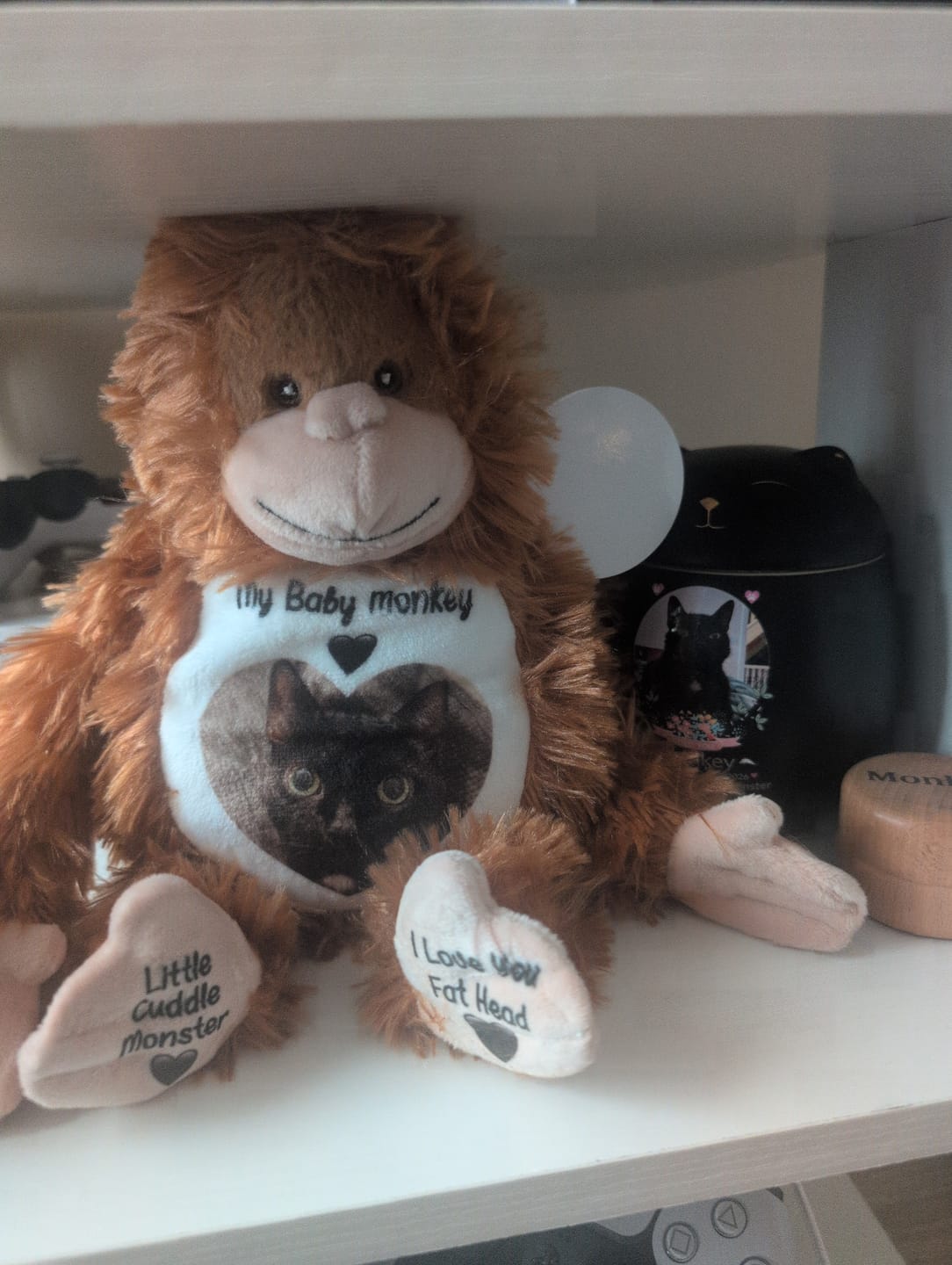 Customer photo review of Design a Personalised Orangutan Teddy – Add Your Photo, Name or Message