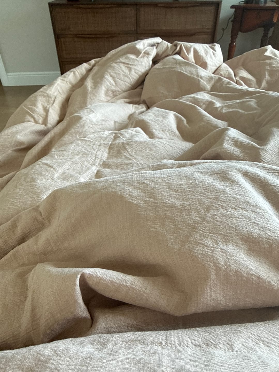 Customer photo review of European Linen Goose Down Filled Comforter
