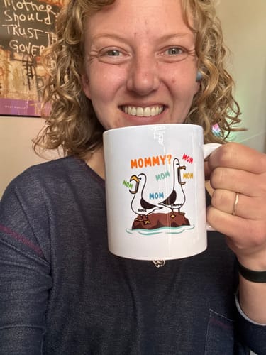 Customer photo review of Customized Humorous Seagull Ceramic Mug With Child Names - Mother's Day Gift For Mommy & Grandma