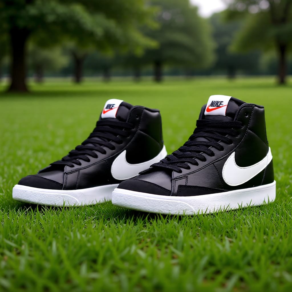 Customer photo review of Tenis Blazer Bota Negro Blanco