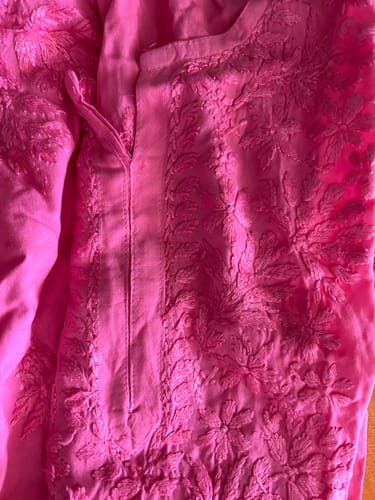 Customer photo review of Azel Baby Pink 2 piece Rayon set