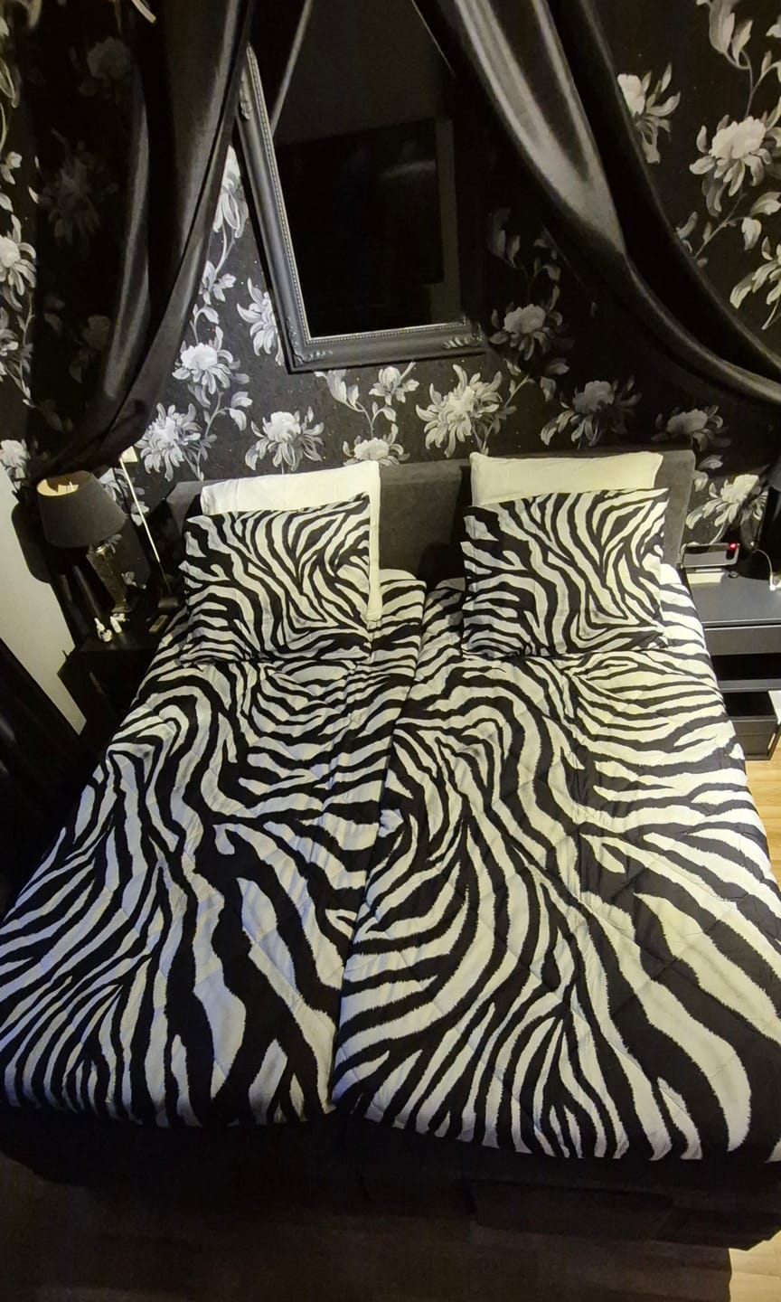 Customer photo review of Y-NOT Design Dekbed Tiger Black Silver