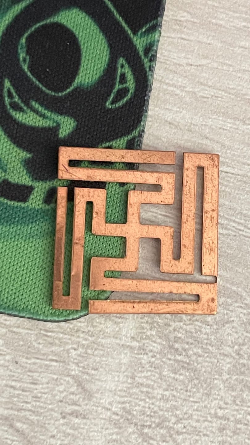 Customer photo review of Copper Nandavrat Swastik Yantra – Vastu Remedy for Wall Defects | Entrance Energy Activation | 1 Inch