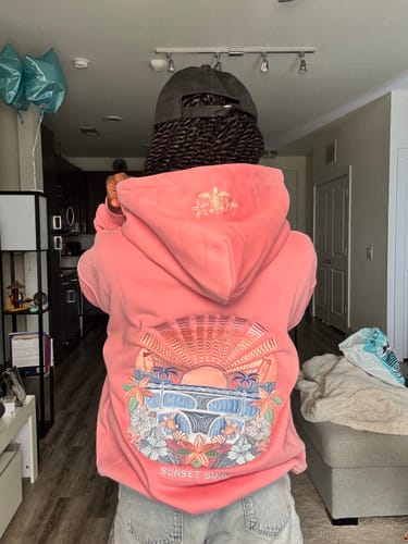 Customer photo review of Hibiscus Wave Hoodie