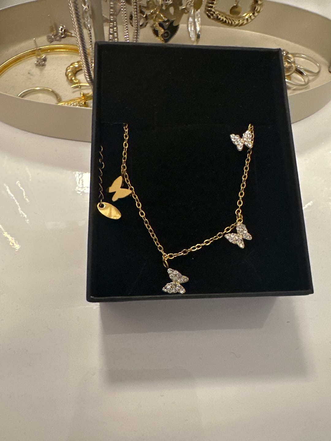 Customer photo review of Butterfly Fußkette
