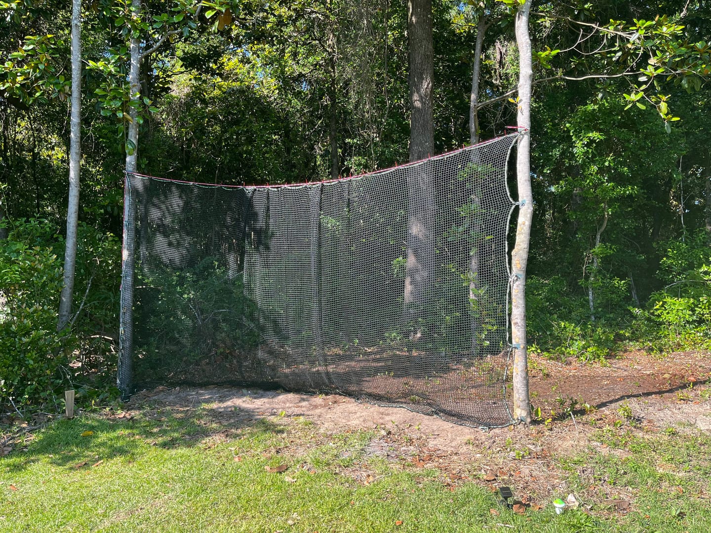 Customer photo review of White Golf Netting Material 10'x20' - Golf Hitting Net for Backyard
