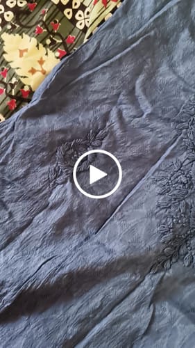 Customer video review of Navy Blue Long Jacquard Cotton Kurta
