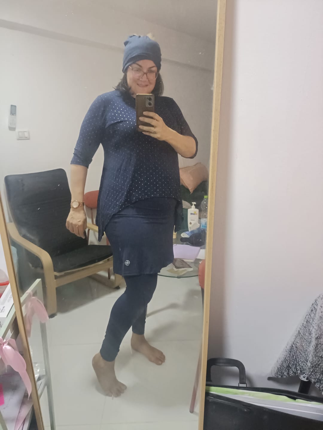 Customer photo review of טייץ חצאית מעל הברך MODEST SKIRTED