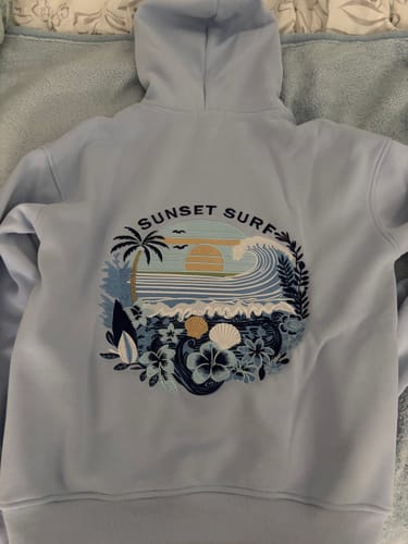 Customer photo review of Blue Hibiscus Hoodie