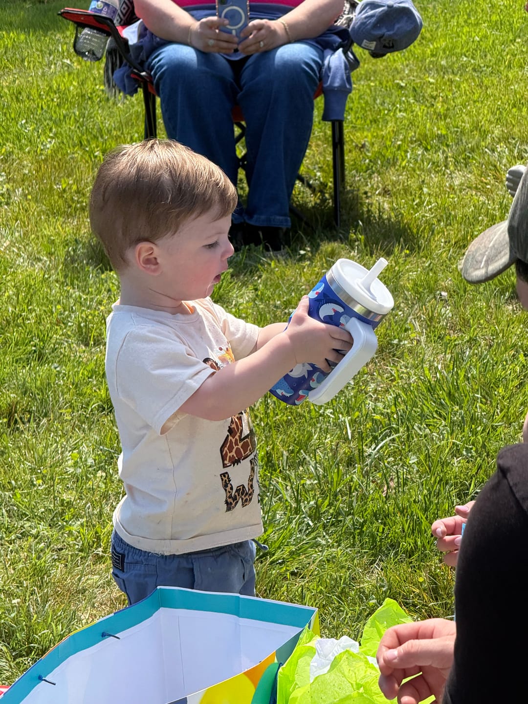 Customer photo review of Sharks Spill Proof Kids CREWCUP 20oz