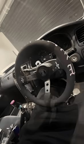 Customer photo review of LW Leather Suede Steering Wheel 330mm Deep Dish