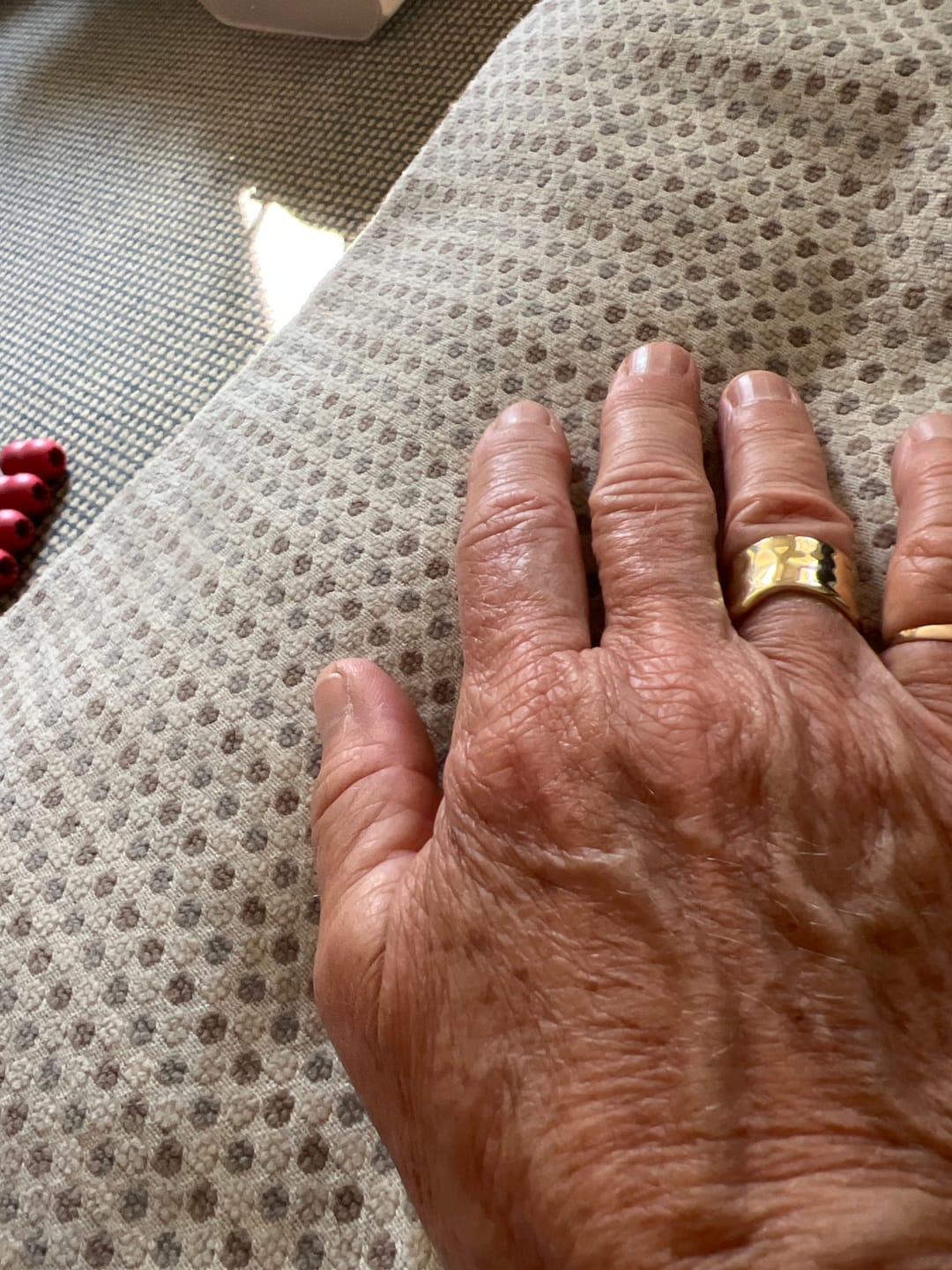 Customer photo review of Textured Band Ring