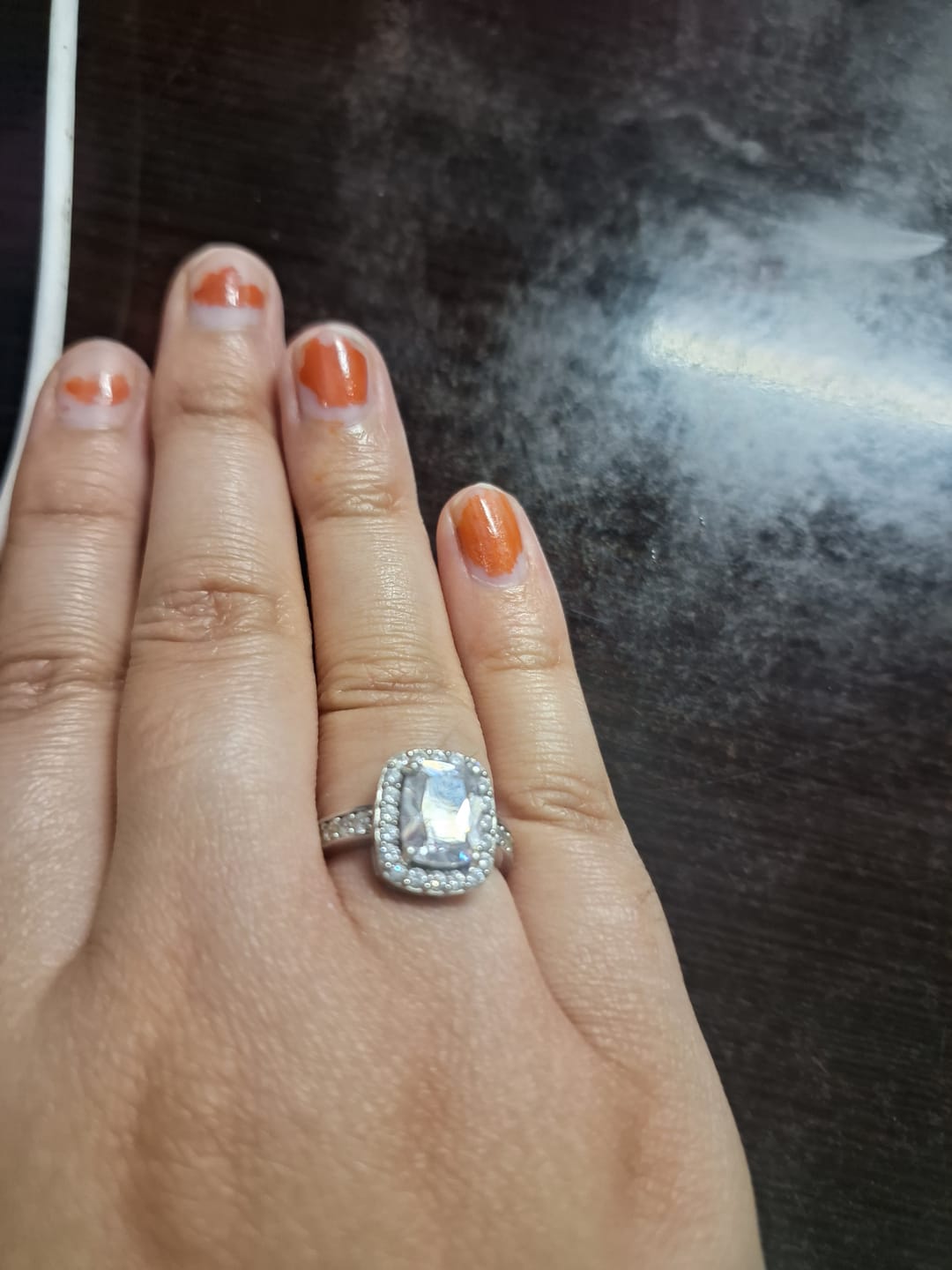 Customer photo review of Silver Classic Solitaire Ring