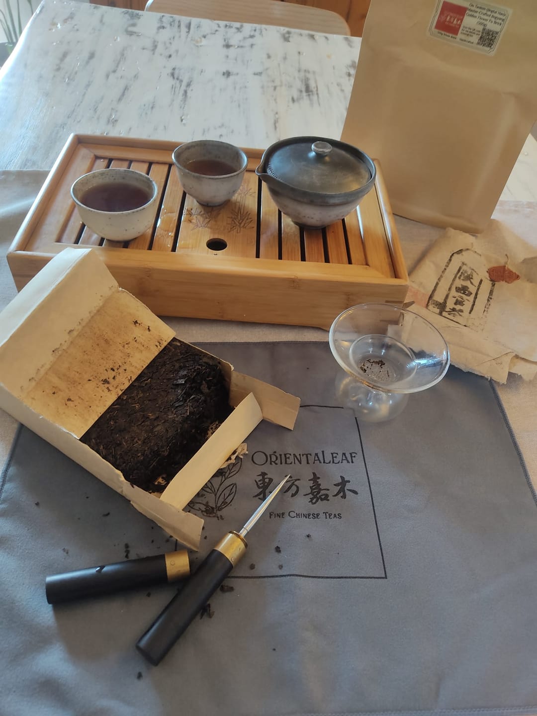 Customer photo review of On Taoism (Jingtai Hao): Master-Crafted Jingyang Golden Flower Fu Brick (500g)