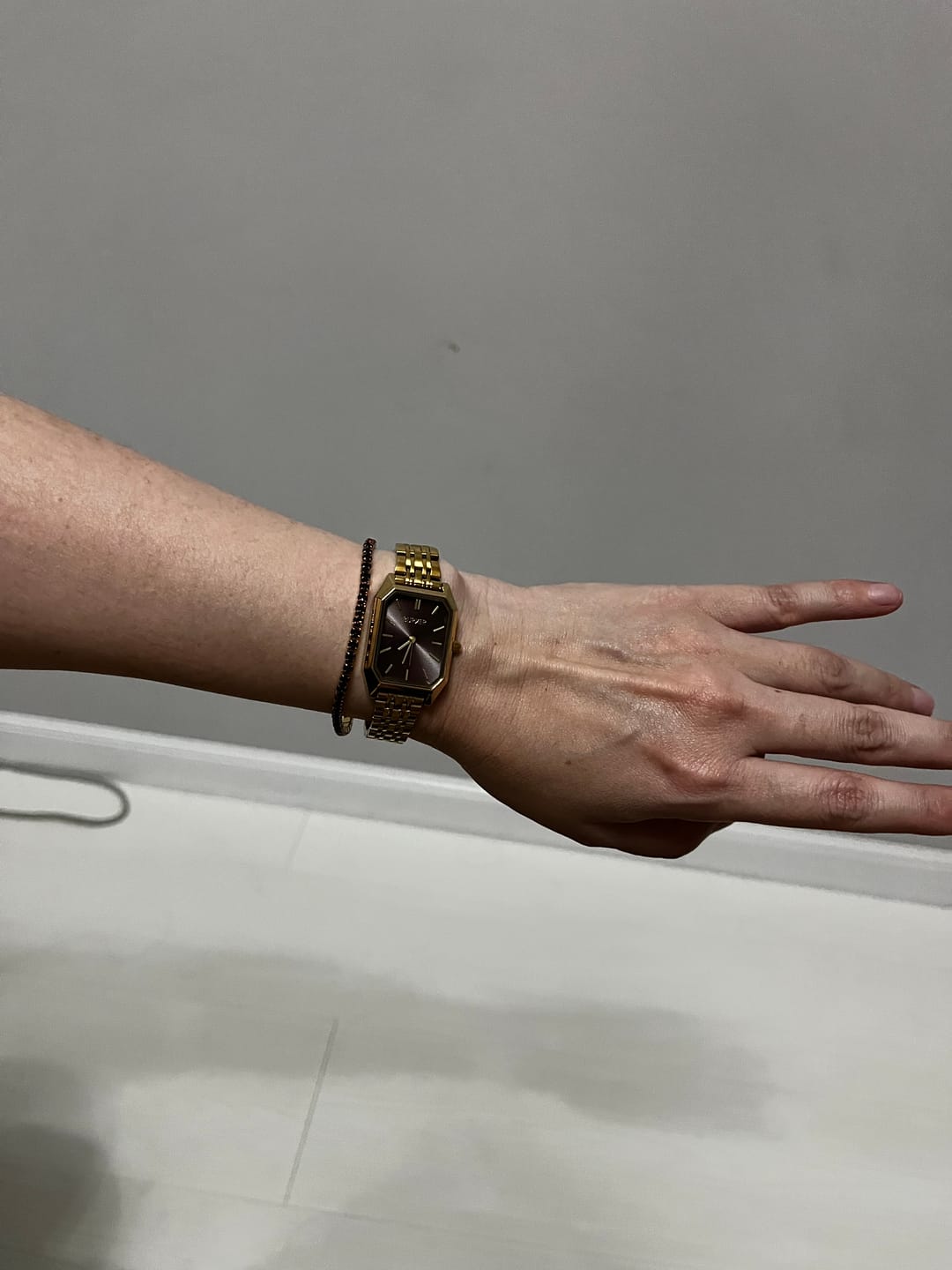 Customer photo review of Ava Gold Burgundy