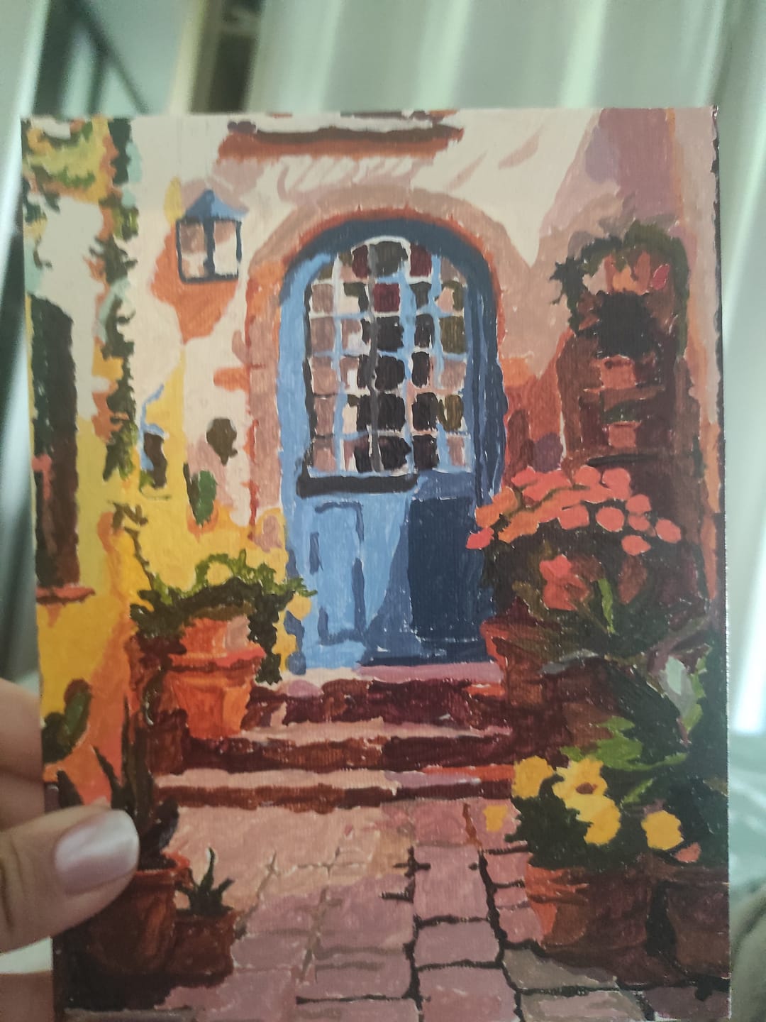 Customer photo review of 6 Mini Paintings - Colorful Doors Set