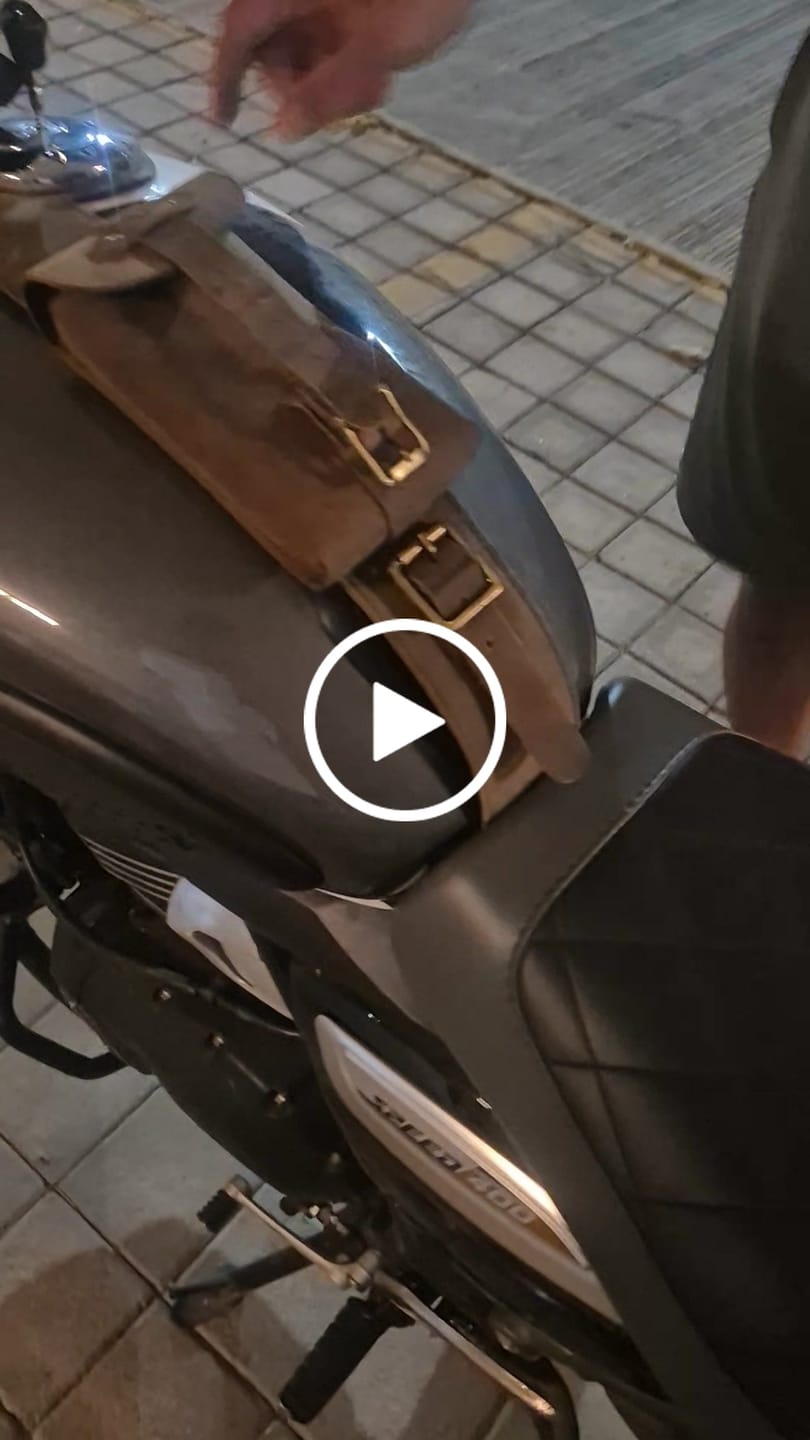 Customer video review of triumph: moto exclusive tank strap