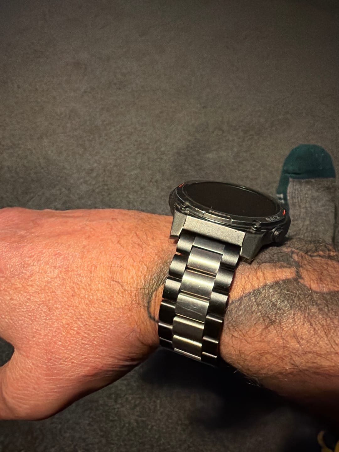 Customer photo review of Black-Silver Steel Loop