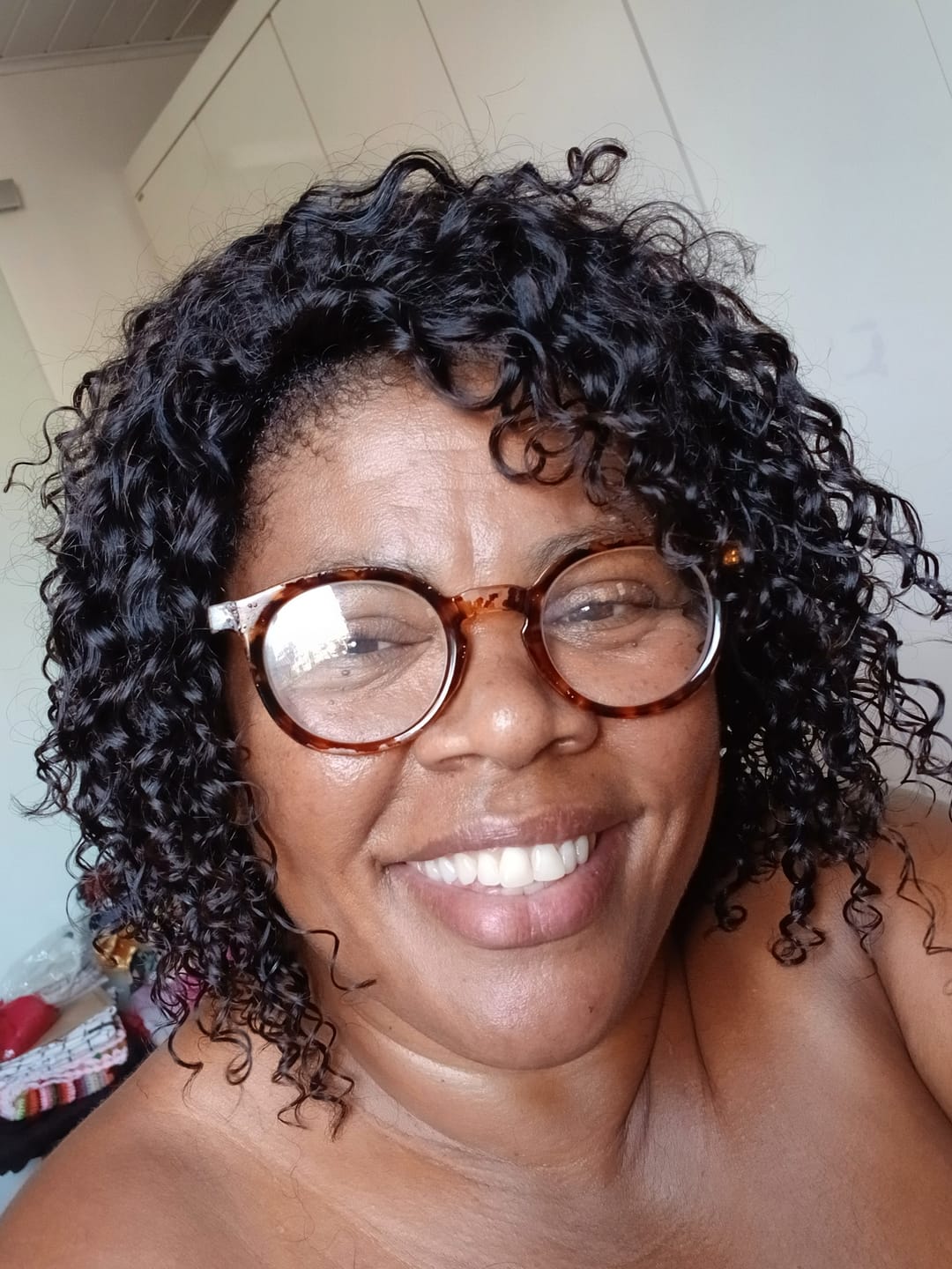 Customer photo review of Peruca Wig Humana Nataly Castanho Cacheada