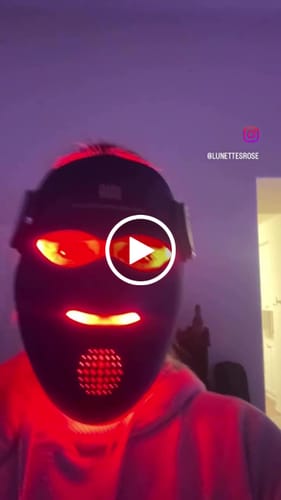 Customer video review of INIA GLOW 4D 940nm Dual NIR Wireless LED Mask
