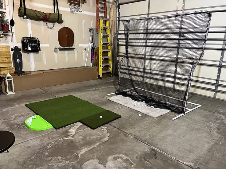 Customer photo review of White Golf Netting Material 10'x10' - Golf Hitting Net for Backyard