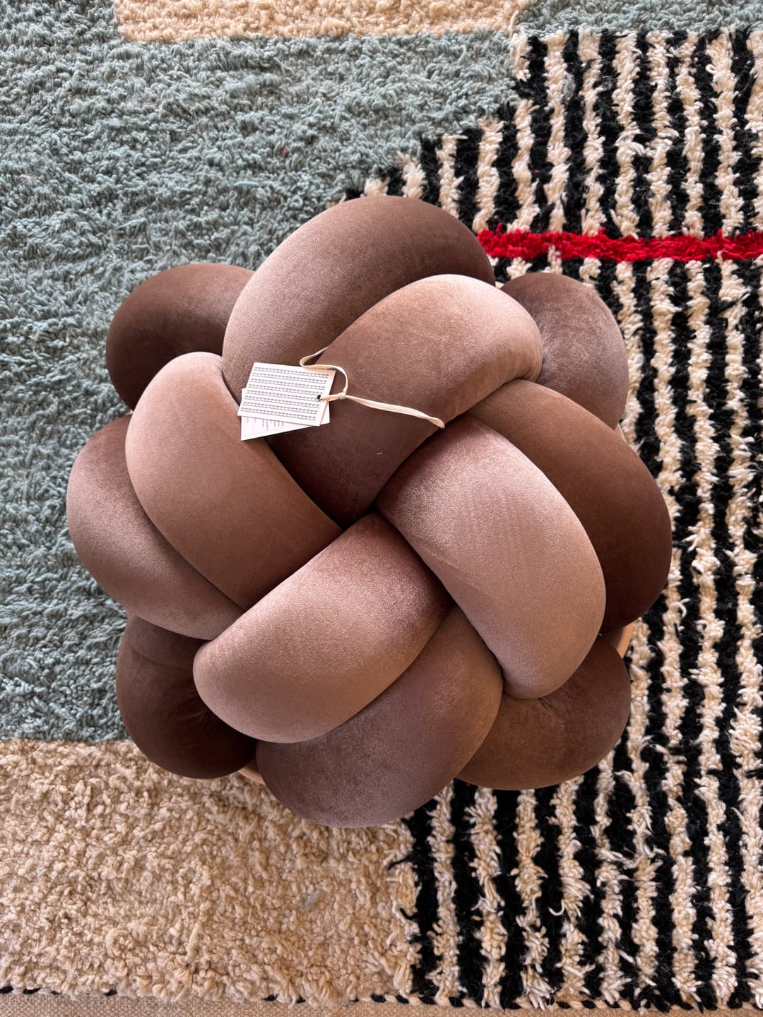 Customer photo review of (L) Truffle Knot Ottoman