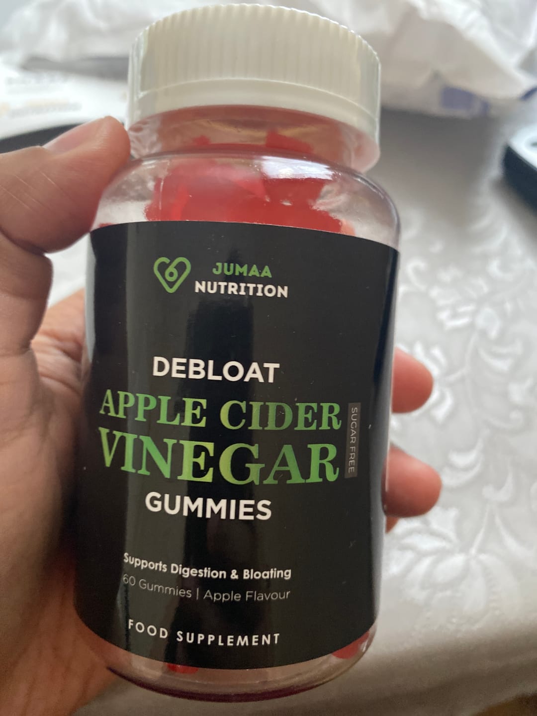 Customer photo review of Debloat Apple Cider Vinegar Gummies