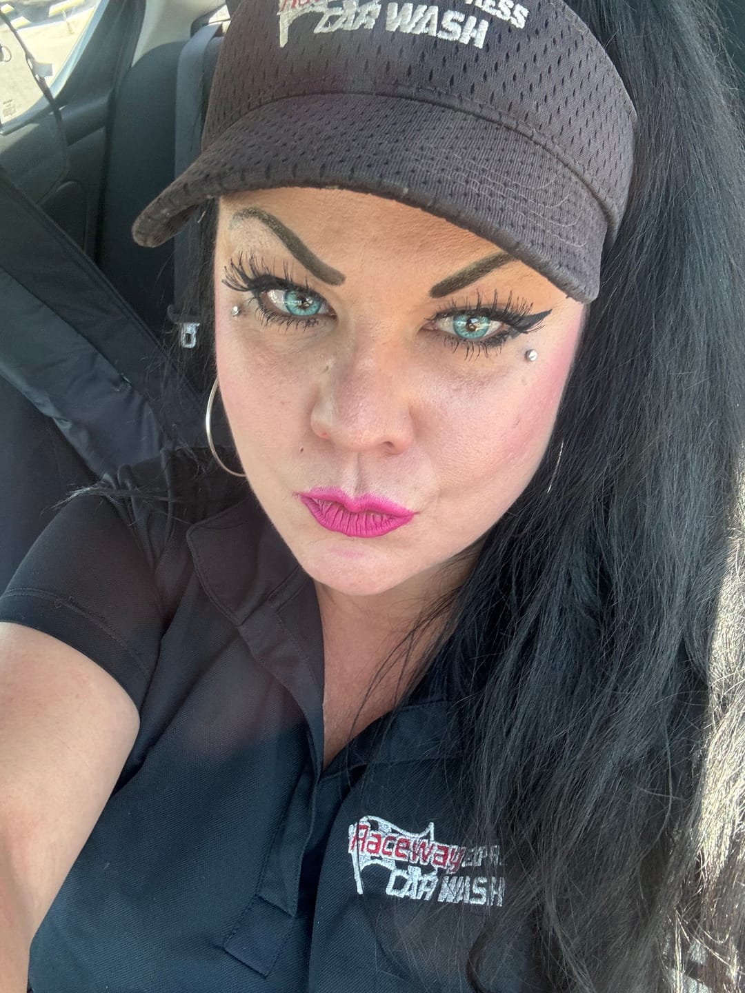 Customer photo review of Cherry OCEAN Blue Prescription Colored Contact Lenses