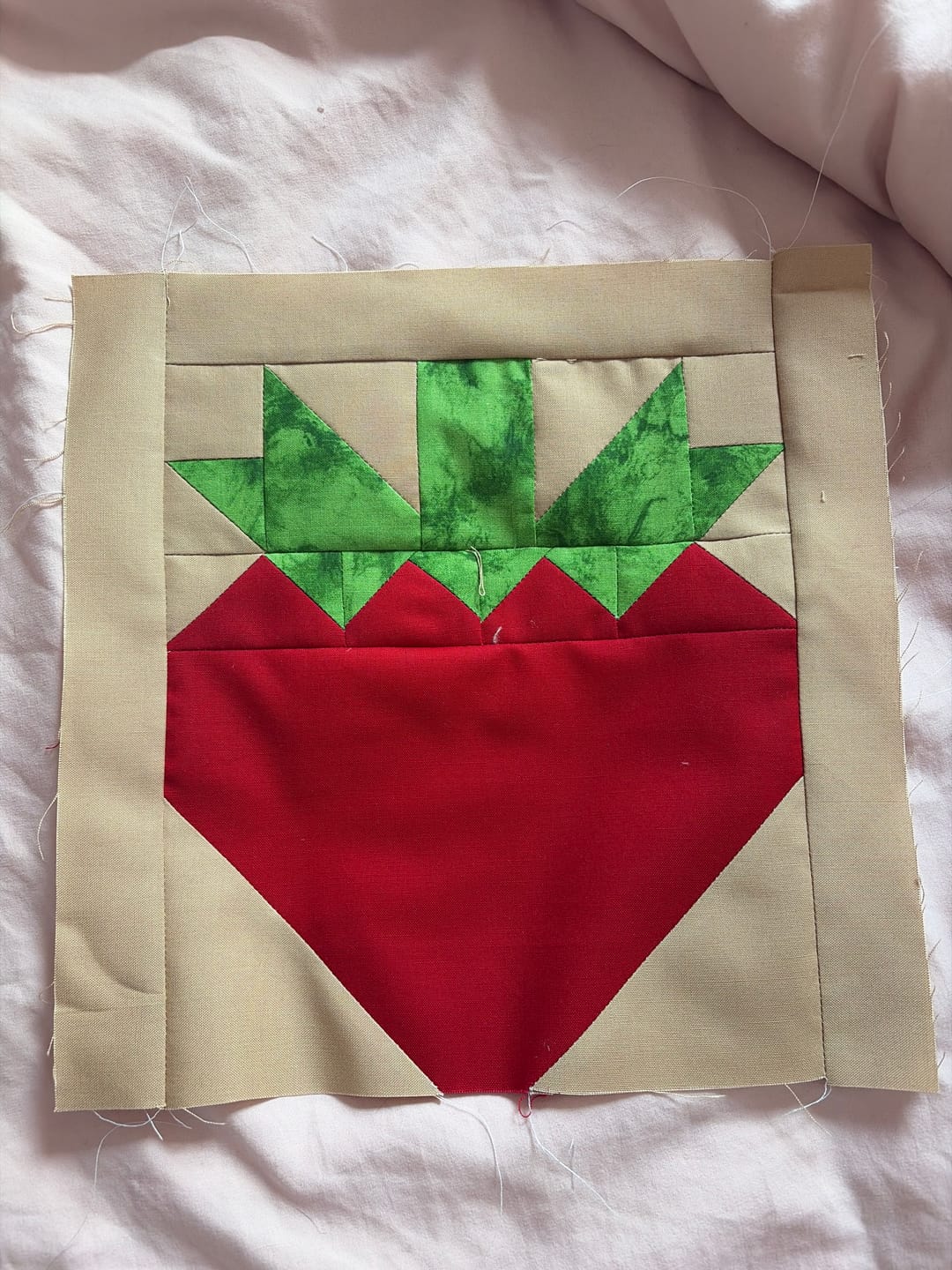 Customer photo review of Strawberry Fields Digital Quilt Pattern