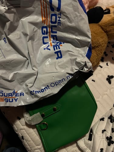 Customer photo review of Green Mini Tote Bag