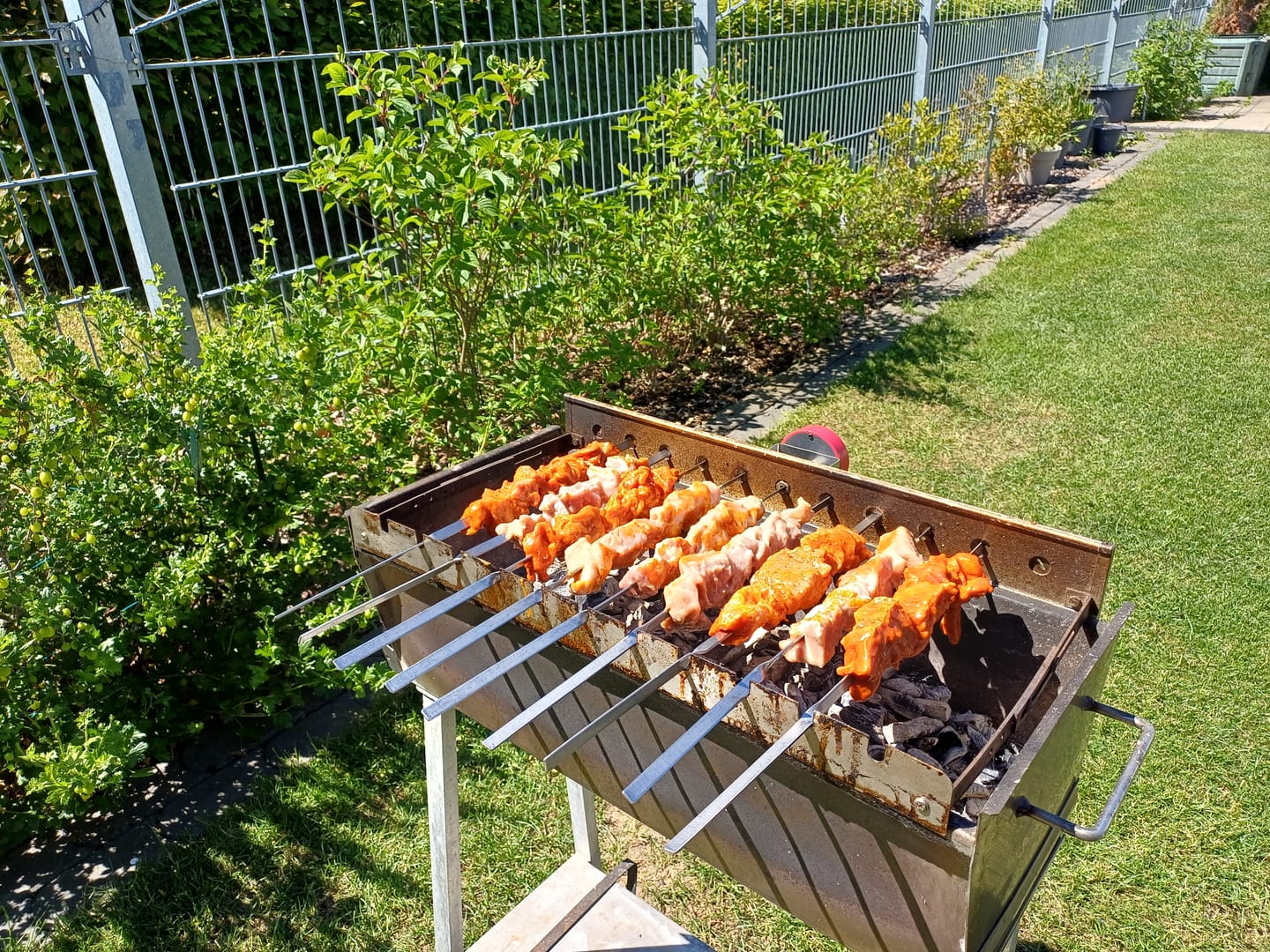 Customer photo review of Schweine-Schaschlik Original - Mayonnaise Zwiebel Kräuter Marinade | mySchaschlik