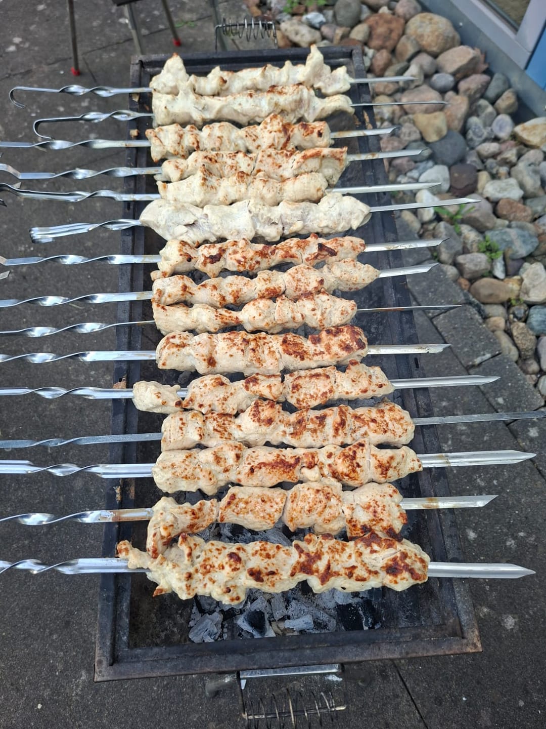 Customer photo review of Schweine-Schaschlik Original - Mayonnaise Zwiebel Kräuter Marinade | mySchaschlik