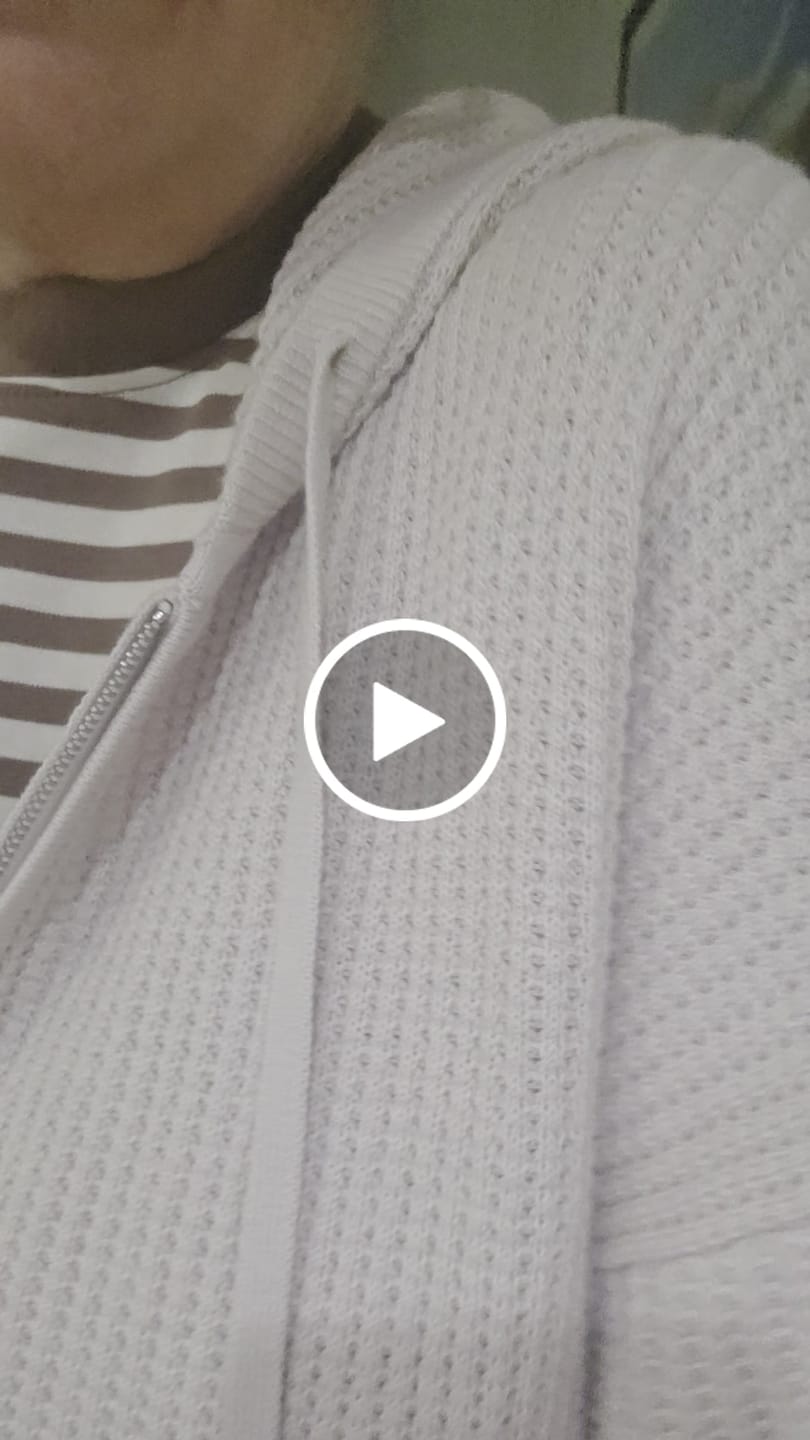 Customer video review of Beach Lane Waffle Hoodie