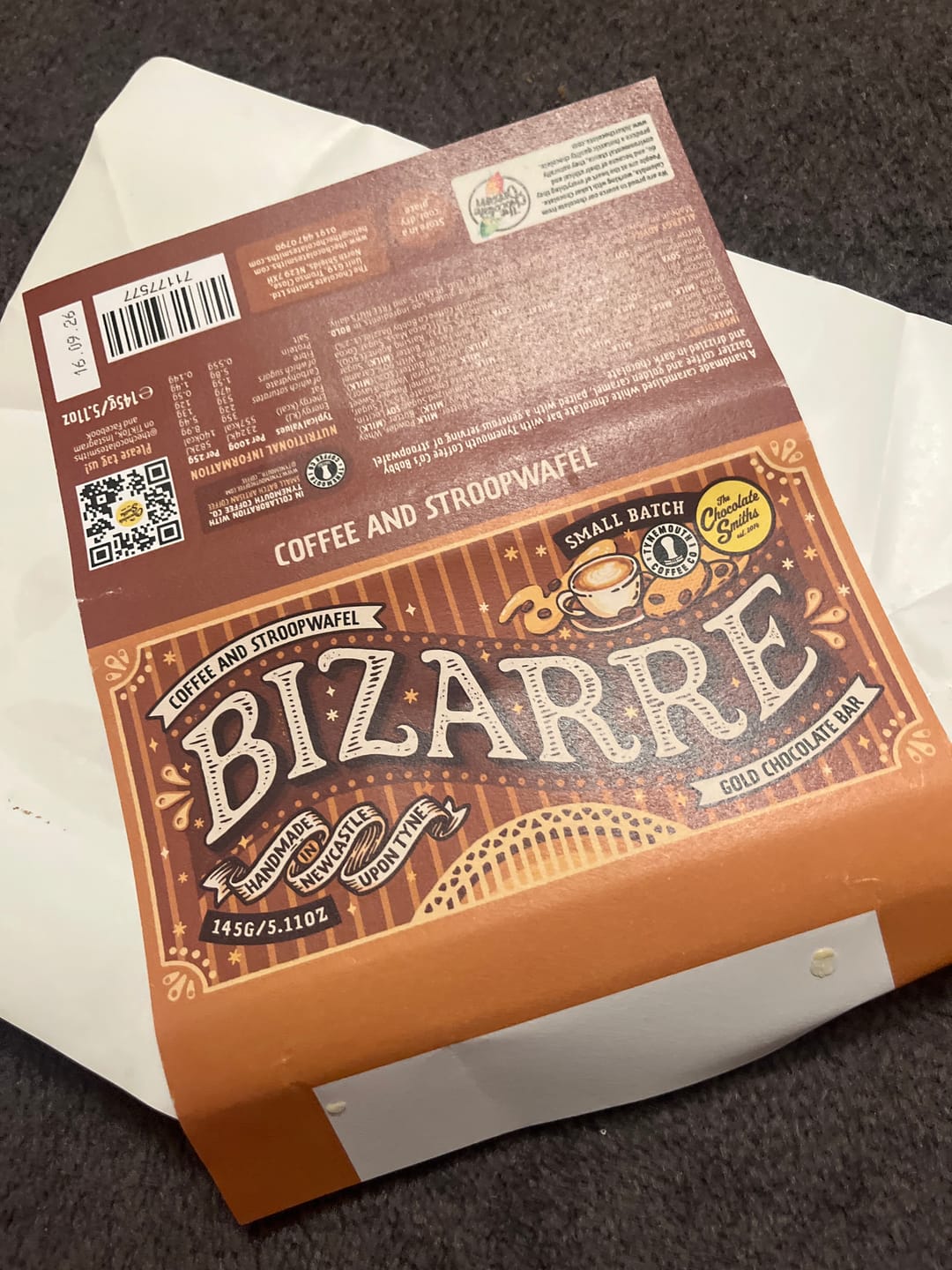 Customer photo review of Coffee and Stroopwafel Bizarre Bar 145g