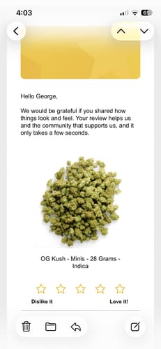 OG Kush - Minis - 28 Grams - Indica photo review