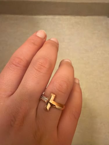 Customer photo review of T WIDE DIAMOND RING