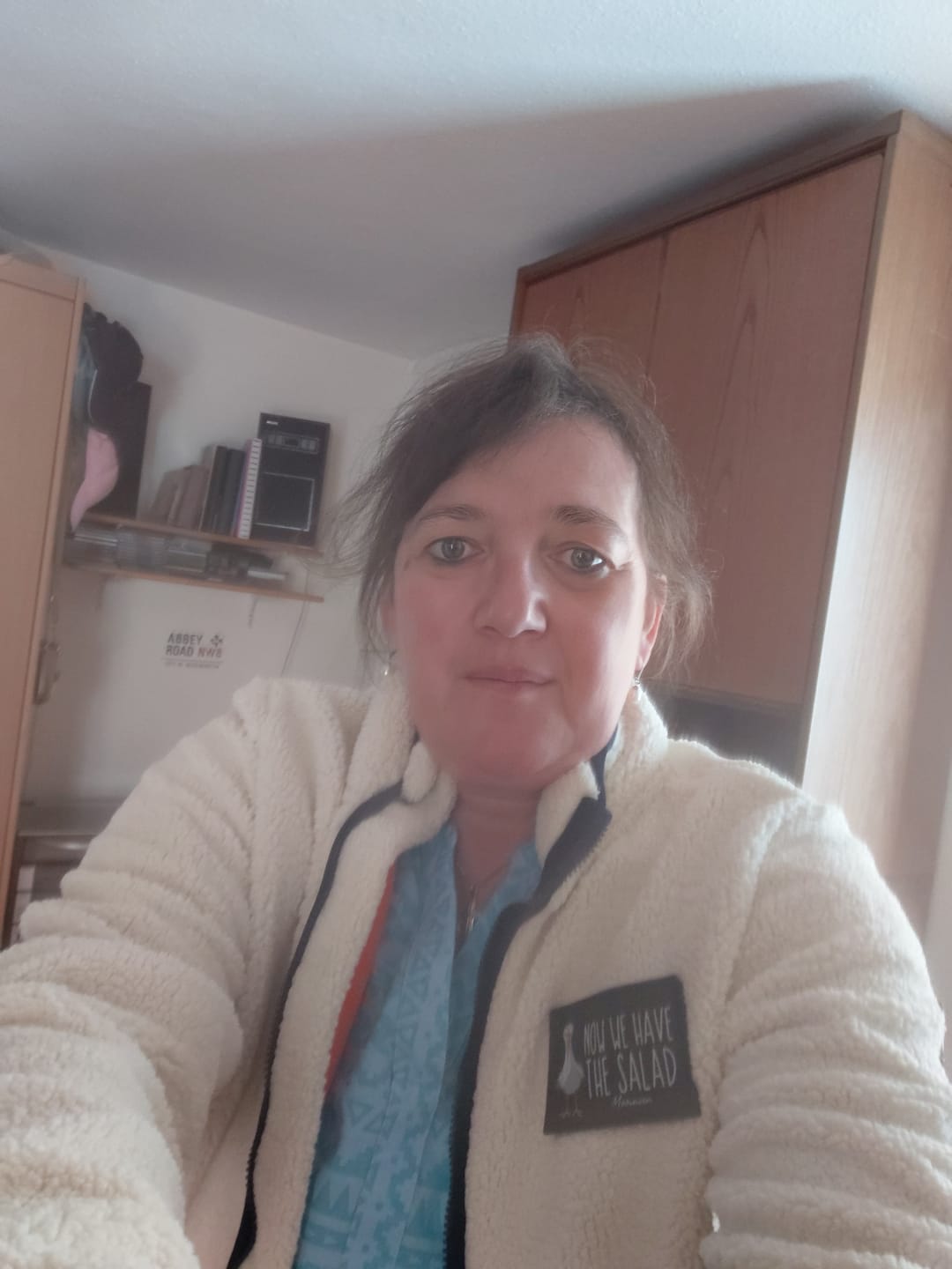 Customer photo review of Klettwatt Patch · Unisex Premium Sherpa Jacke