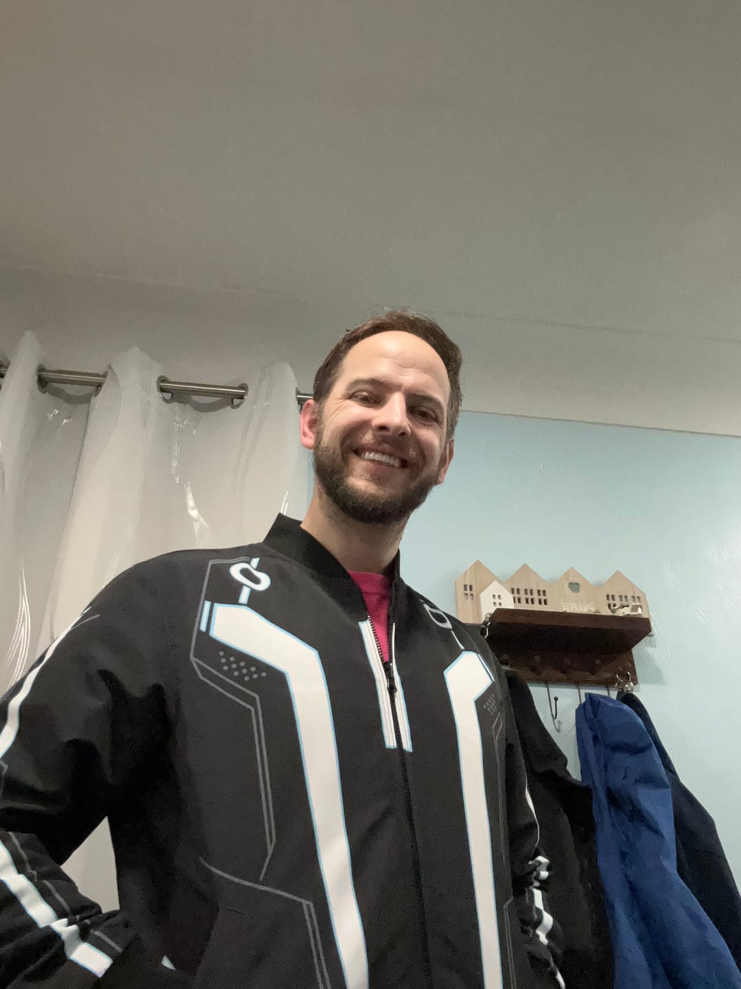 Customer photo review of Disney's Tron Legacy "Light Suit" – Reversible Bomber Jacket