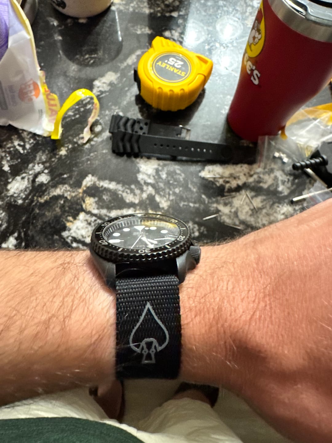 Customer photo review of NOFORN Single-Pass Watch Strap