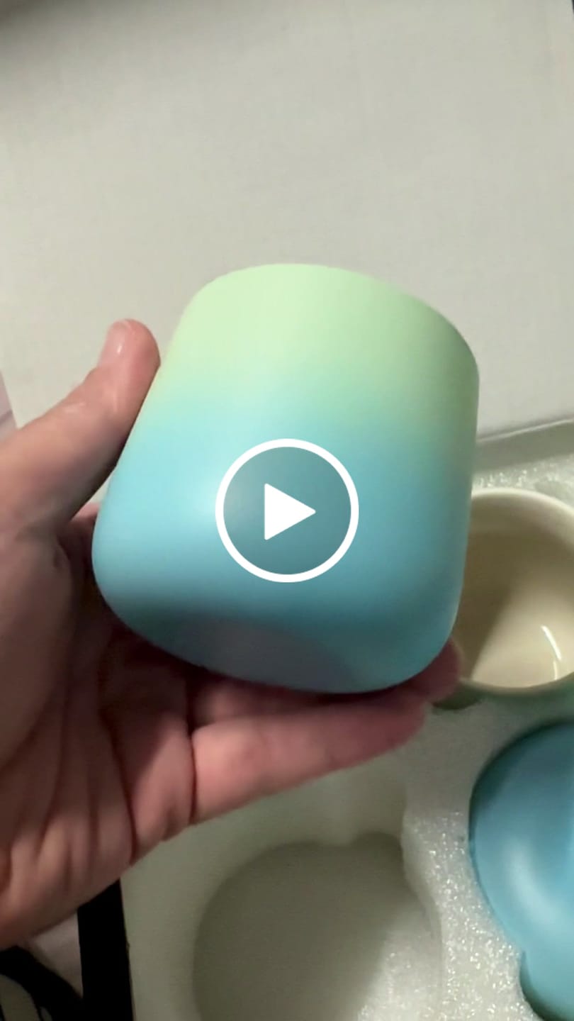 Customer video review of Japanese Tea Cups 4 pcs Set Skyblue