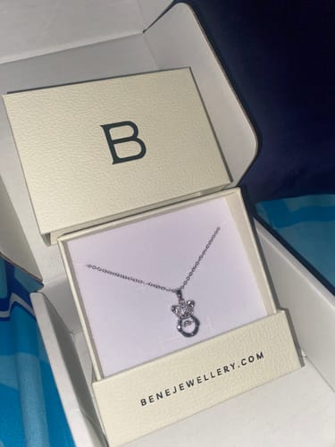 Customer photo review of Emi Bear Necklace