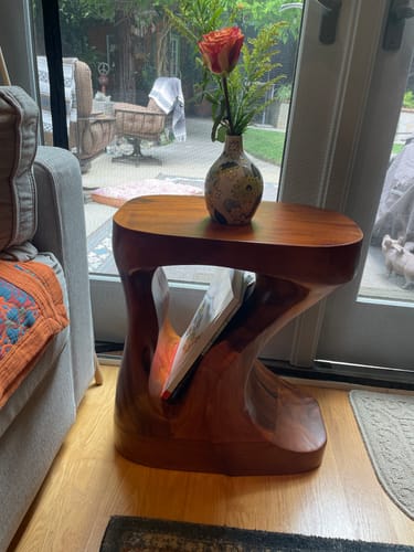 Customer photo review of Modern Organic Side Table For Living Room Or Bedroom