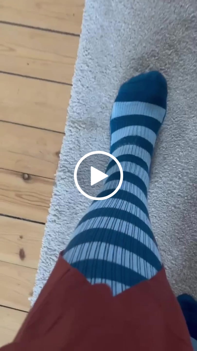 Customer video review of Støttestrømper