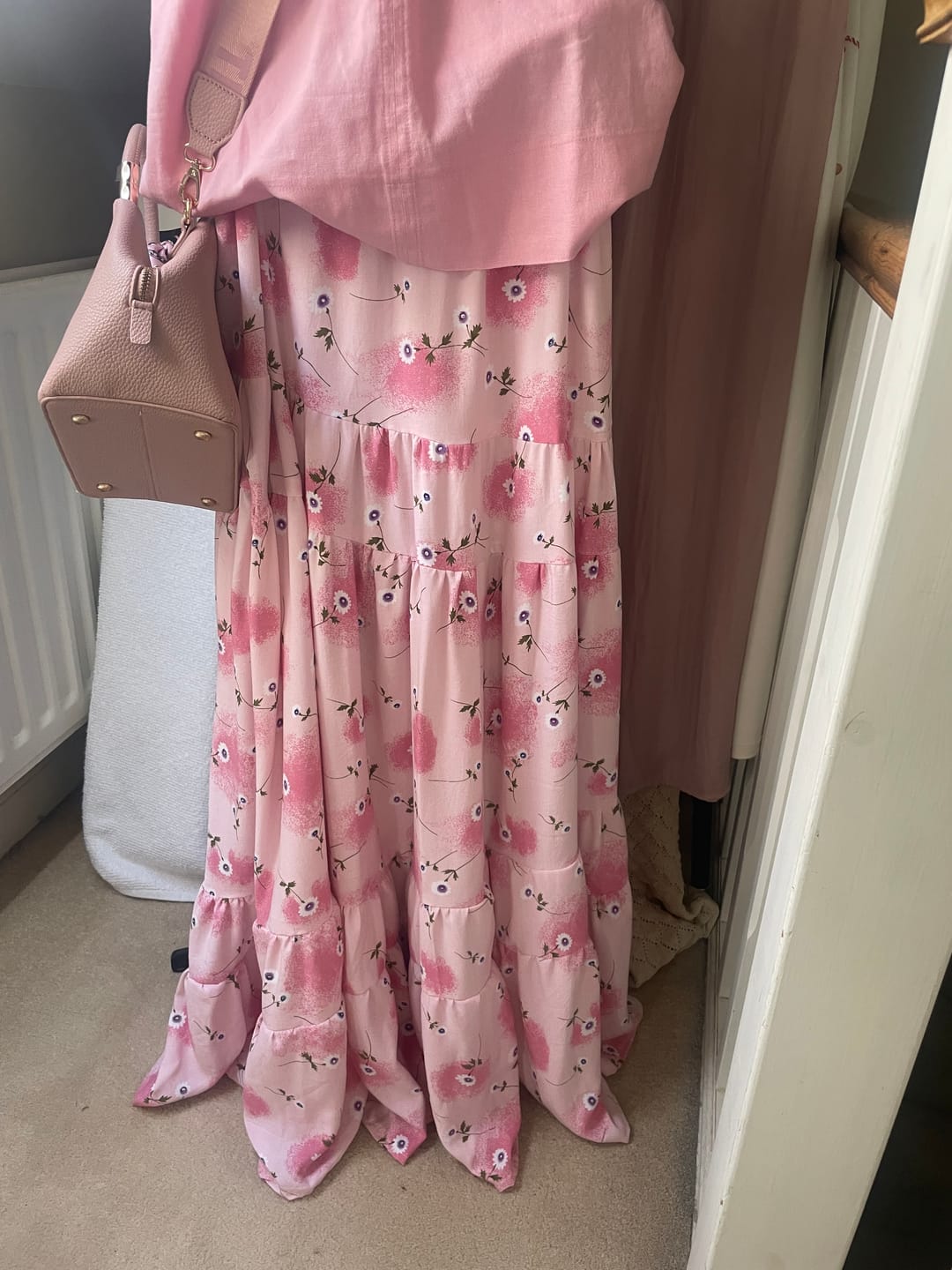 Customer photo review of Airbrushed Flowers Viscose Challis Fabric