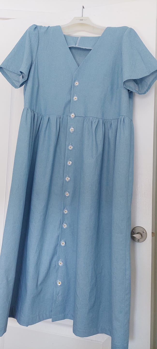 Customer photo review of Lightweight 4oz Washed Denim Fabric