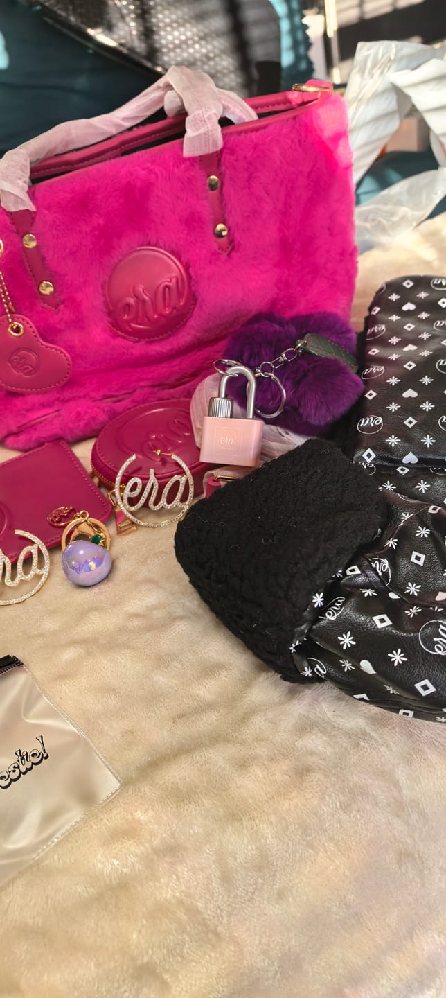 Customer photo review of Gold Luxe Logo Hoops